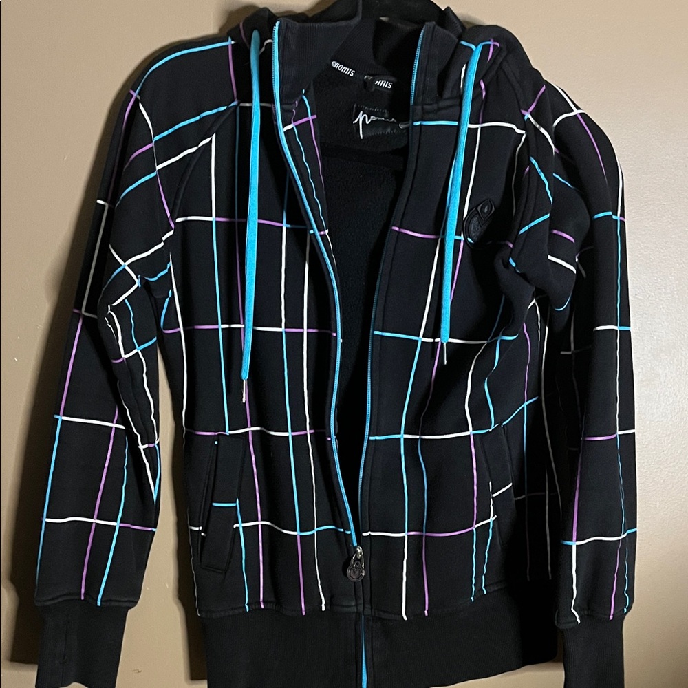 😄Nomis hoodie thumb holes lined pattern